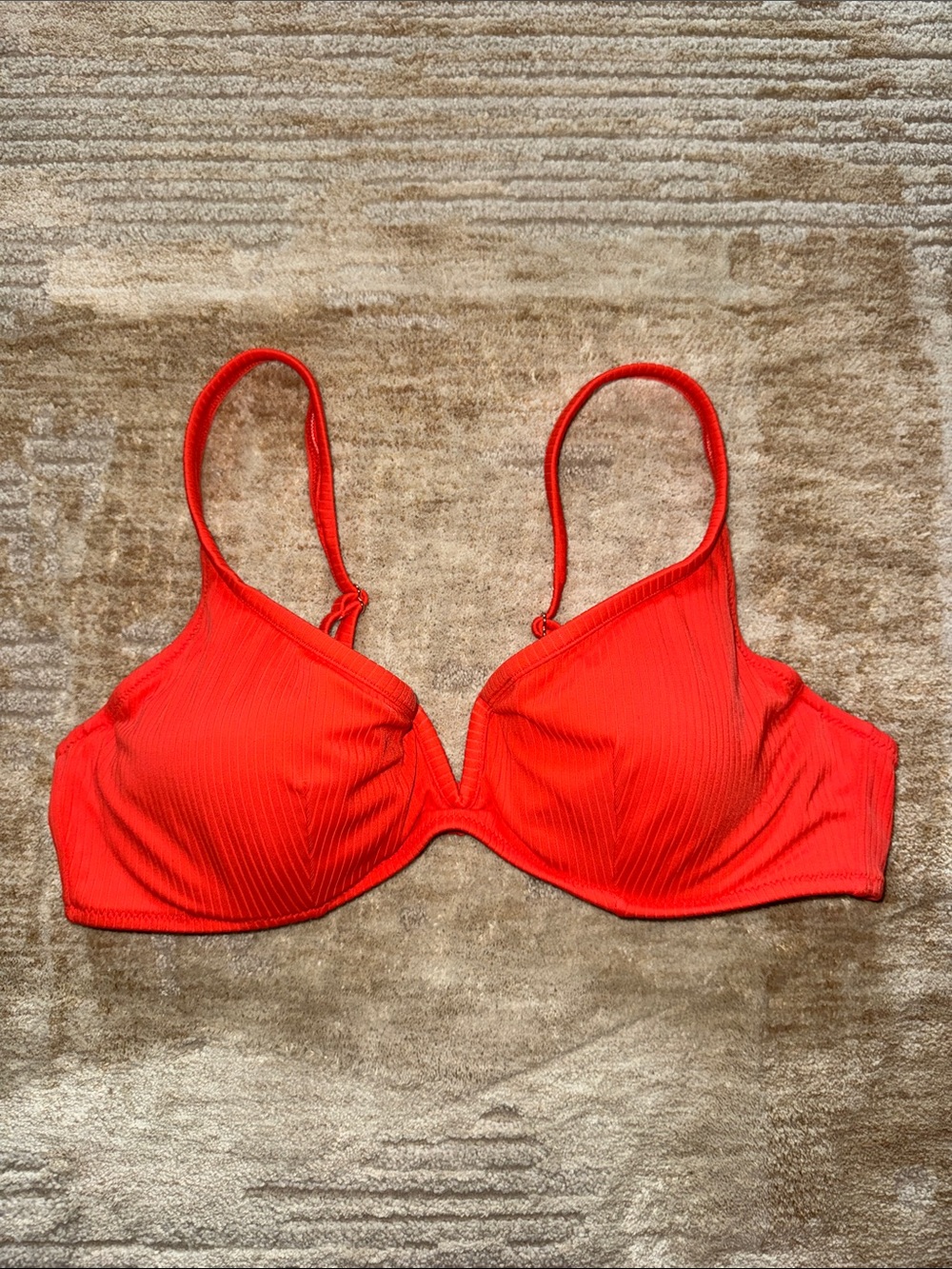Shade and Shore Bright Orange Bikini Top 36B